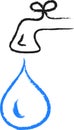 Tap water drop Royalty Free Stock Photo