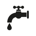 The tap water icon. Water symbol. Flat