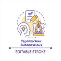 Tap into your subconscious concept icon