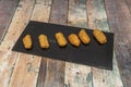 tapa of homemade croquettes stuffed with Iberian ham and bÃÂ©chamel