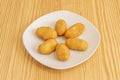 Tapa of Spanish croquettes stuffed with bÃÂ©chamel and Iberian ham breaded with bread