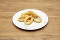 Tapa of squid rings battered in flour and egg cooked Andalusian style