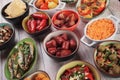 Tapas, antipasto or mezze Royalty Free Stock Photo