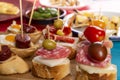 Tapas or antipasto starters Royalty Free Stock Photo