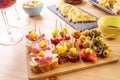 Tapas or antipasto starters Royalty Free Stock Photo