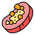 Tapas bruschetta icon vector flat