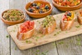 Tapas on Crusty Bread Royalty Free Stock Photo