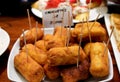 Tapas in form of croquettes Royalty Free Stock Photo