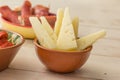 Tapas, manchego cheese and cured ham Royalty Free Stock Photo