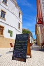 Tapas sign, Silves, Portugal. Royalty Free Stock Photo