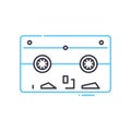 tape backup line icon, outline symbol, vector illustration, concept sign Royalty Free Stock Photo