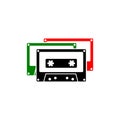 Tape cassette icon or logo