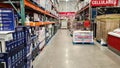 Tape closing off non-essential shopping items in a major supermarket during lockdown
