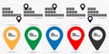 Tape digram icon in location set. Simple glyph, flat illustration element of charts and diagrams theme icons