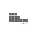 Tape digram icon. Simple glyph vector of charts and diagrams set for UI and UX, website or mobile application