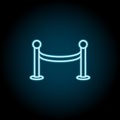 Tape, fance blue neon icon. Simple thin line, outline vector of cinema icons for ui and ux, website or mobile application