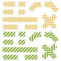 Tape lined pattern - yellow and green