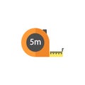 Tape measure flat icon, build repair elements Royalty Free Stock Photo