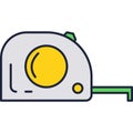 Tape measure icon meter ruler tool vector