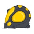 Tape measure icon. Roulette tool  flat illustration. For construction, building and home repair icon Royalty Free Stock Photo