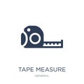 tape measure icon. Trendy flat vector tape measure icon on white