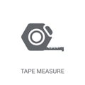 tape measure icon. Trendy tape measure logo concept on white background from General collection