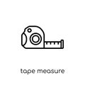 tape measure icon. Trendy modern flat linear vector tape measure