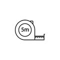 Tape measure line icon, build repair elements Royalty Free Stock Photo