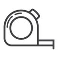 Tape measure line icon, build and repair Royalty Free Stock Photo