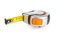 Tape measure, measuring ruler, construction measuring tape, isolated on a white background Royalty Free Stock Photo