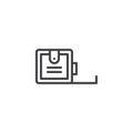 Tape measure outline icon