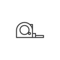 Tape measure outline icon