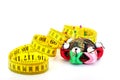 Tape measure with pin cushion Royalty Free Stock Photo