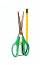 Tape-measure and scissors Royalty Free Stock Photo