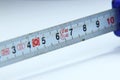 A tape measure show us ten centimetre in european standards Royalty Free Stock Photo