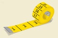 Tape Measure. Vector Isolated. Measuring Equipment Used to Measure Length