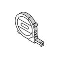 tape meter measure accessory isometric icon vector illustration