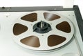 Tape Reel on recorder Royalty Free Stock Photo