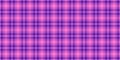 Tape textile plaid vector, rectangle seamless background fabric. Brand pattern check texture tartan in pink and indigo colors