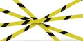 Tape warning yellow black color symbol sign caution safety danger attention line security stripes Royalty Free Stock Photo