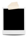 Taped down polaroid picture frame Royalty Free Stock Photo