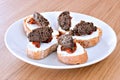 Tapenade Toast Royalty Free Stock Photo