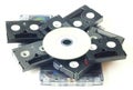 Tapes and DVD isolated Royalty Free Stock Photo