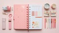 tapes pink planner