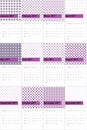 Tapestry and amethyst smoke colored geometric patterns calendar 2016