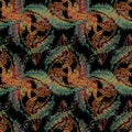Tapestry Baroque style abstract seamless pattern.
