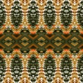 Tapestry colorful border seamless pattern. Traditional vector background. Tribal ethnic embroidery floral ornament. Abstract Royalty Free Stock Photo