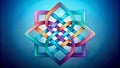 A Tapestry of Patterns: An Abstract Drawing of Interlocking Shapes and Lines, Exploring the Principles of Geometry a Generative AI