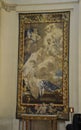 Tapestry from Royal Palace interior of Madrid City. Spain. Royalty Free Stock Photo