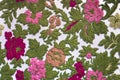 Tapestry textile pattern with floral ornament